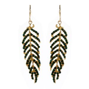 Amrita Singh Gold Sapphire Bianca Leaf Earrings Last Call